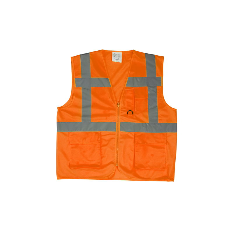 Gilet De Sécurité Orange "NE PAS DÉRANGER - Distribution Médicaments" - Bandes Réfléchissantes, Taille L, Lavable, Fermeture Velcro