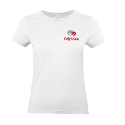 TEE-SHIRT FEMME BLANC AVEC...