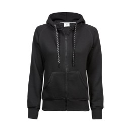 SWEAT ZIPPE FEMME NOIR AVEC...